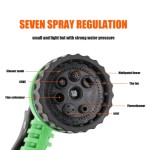 200FT 伸縮ガーデンホース パイプ スプレーガン 柔軟伸縮パイプ